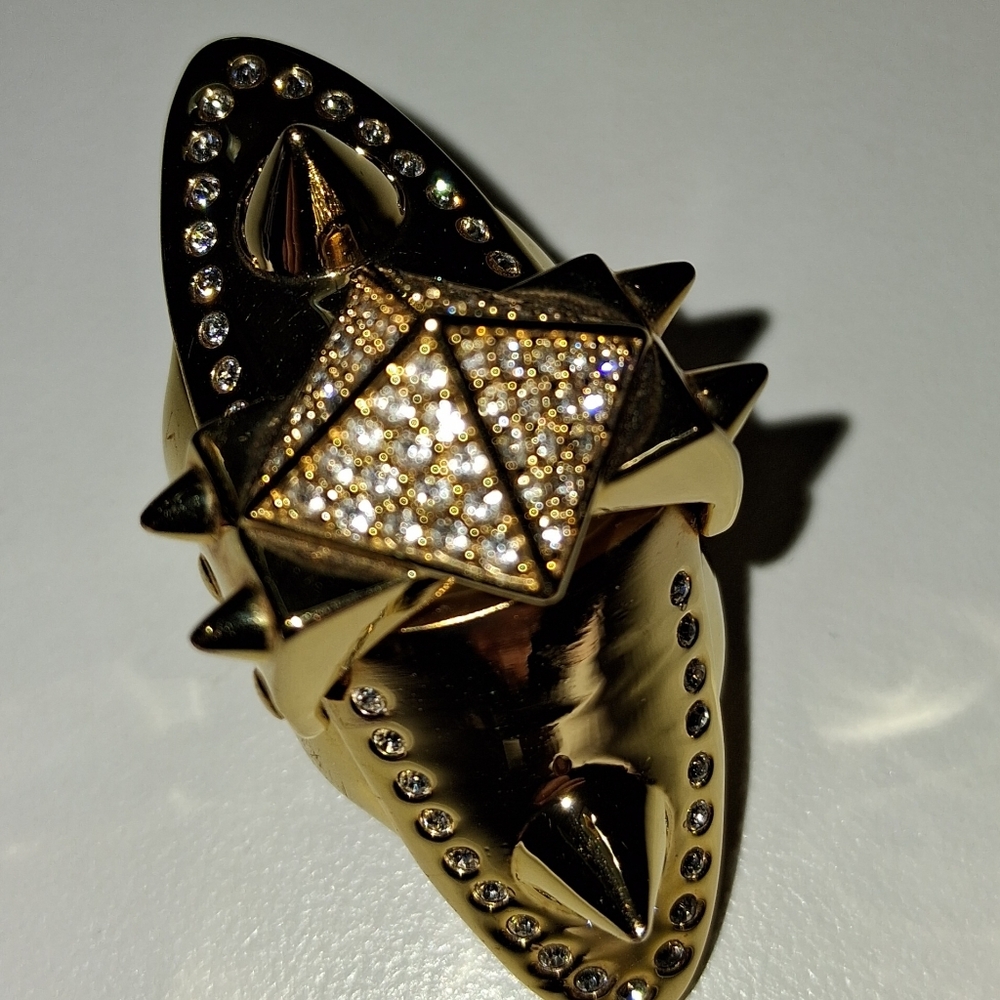 CC SKYE SPIKE GOLD PLATED RING - Picture 4 of 9